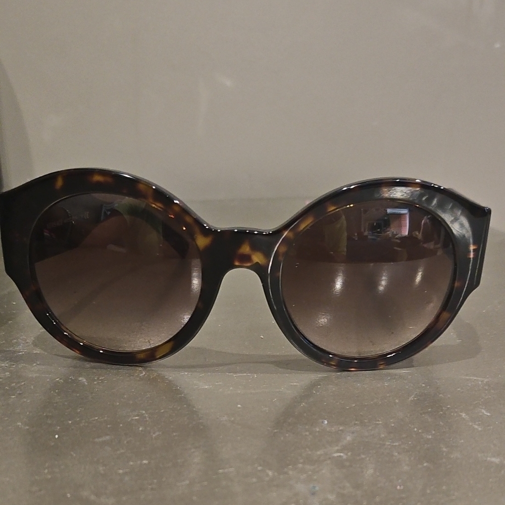 Versace Tortoise Shell Round Sunglasses